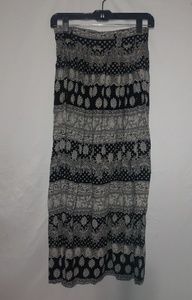 Billie Martin M Black Gray Maxi Skirt